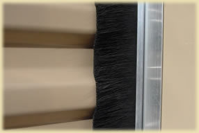 dust brushes on doors